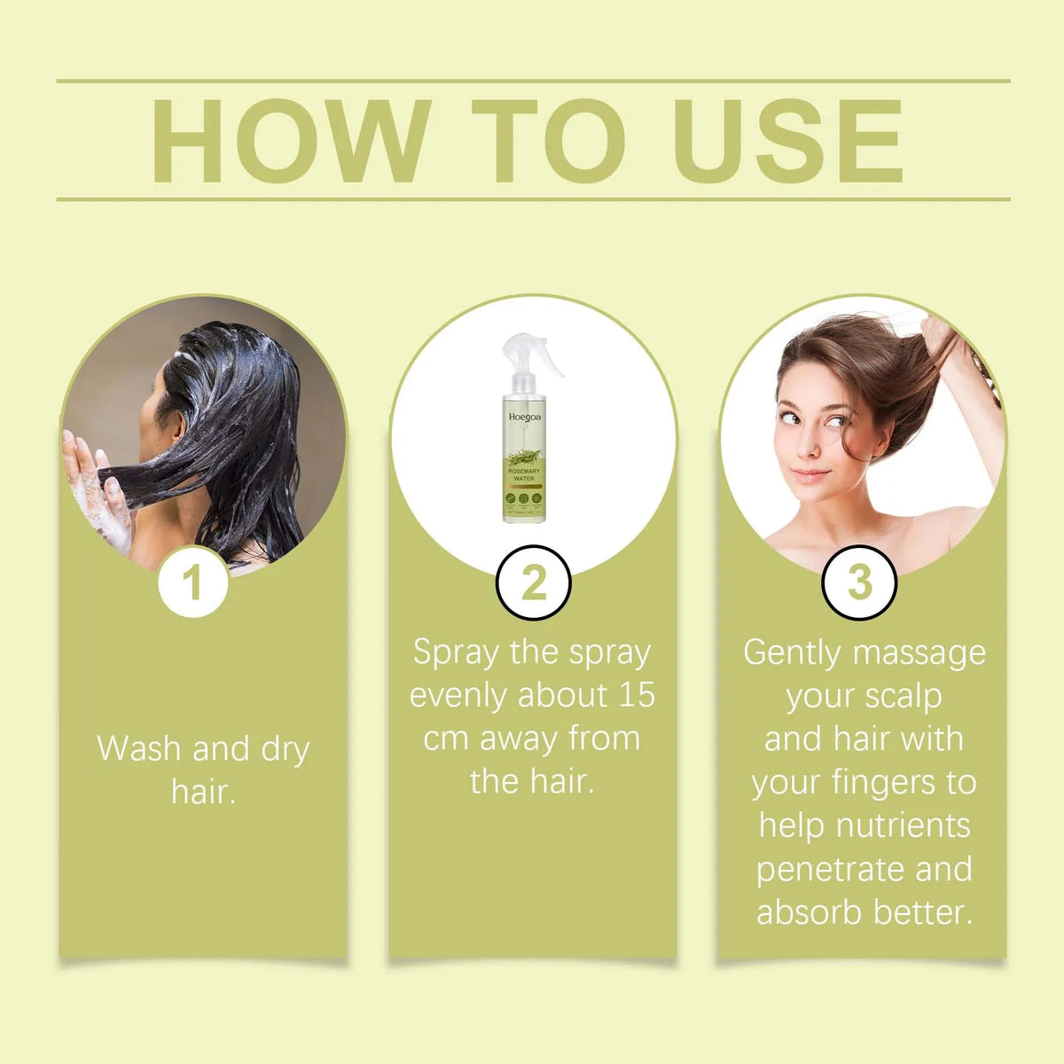 Rosemary Hair Strengthening & Frizz Control Spray for Healthy Hair Growth