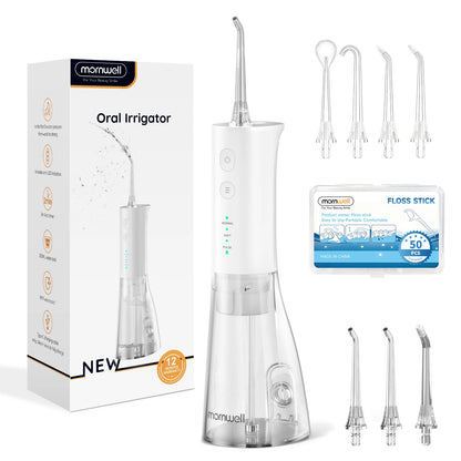 Portable Cordless Water Flosser - Rechargeable Oral Irrigator for Teeth Cleaning