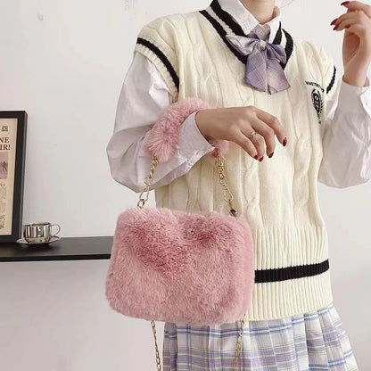 Luxury Plush Chain Crossbody