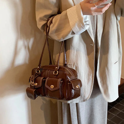 Luxury Trendy Stone Boston Bag