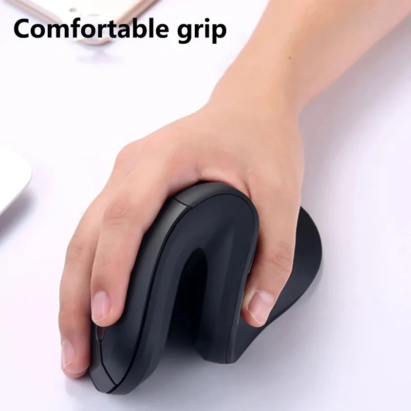 Ergonomic Vertical Wireless Mouse - Silent 6-Button Optical Office Mouse