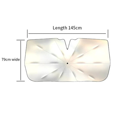 Foldable Car Windshield Sun Shade Umbrella - UV & Heat Block