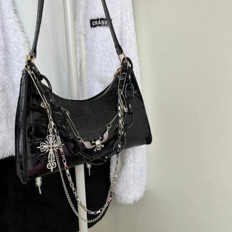 Luxury Gothic Punk Underarm Bag