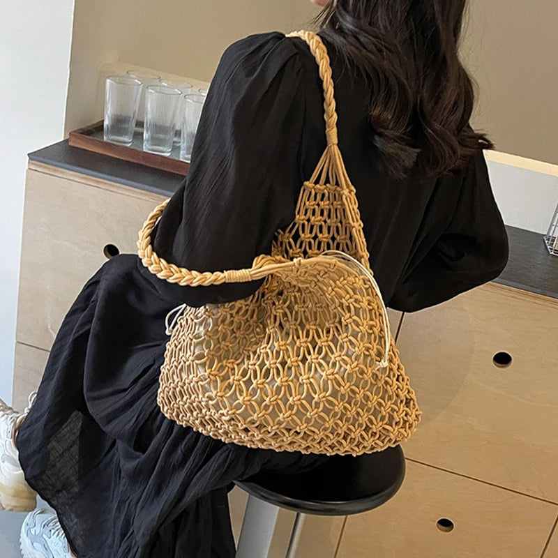 Luxury Boho Knitted Beach Tote