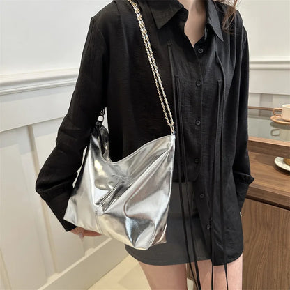 Luxury Glossy Shoulder Tote