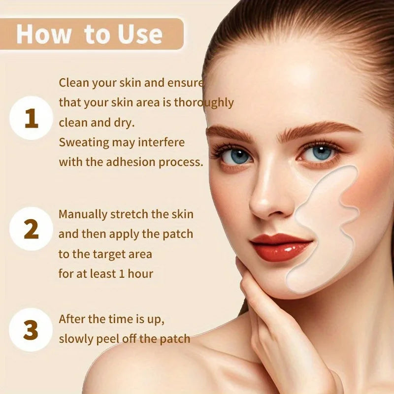 Reusable Silicone Facial Patches for Smile Lines & Anti-Wrinkle Skin Lifting