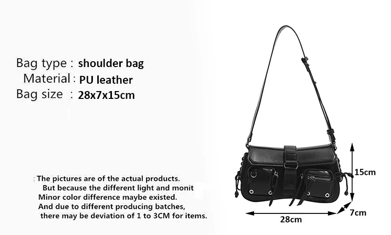 Luxury Goth Chain Shoulder Bag