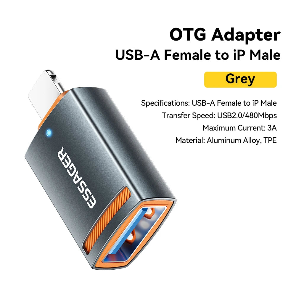 Universal USB 3.0 OTG Adapter Type-C Micro & Lightning Converter - 23