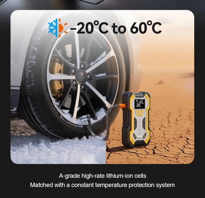 7000A Portable Car Jump Starter & 160PSI Tire Inflator for Emergency