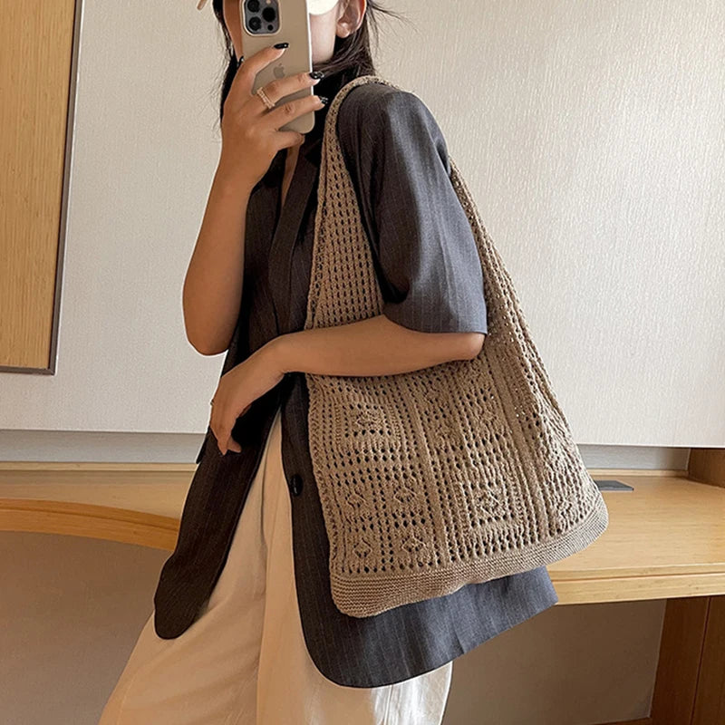 Luxury Hollow Crochet Tote