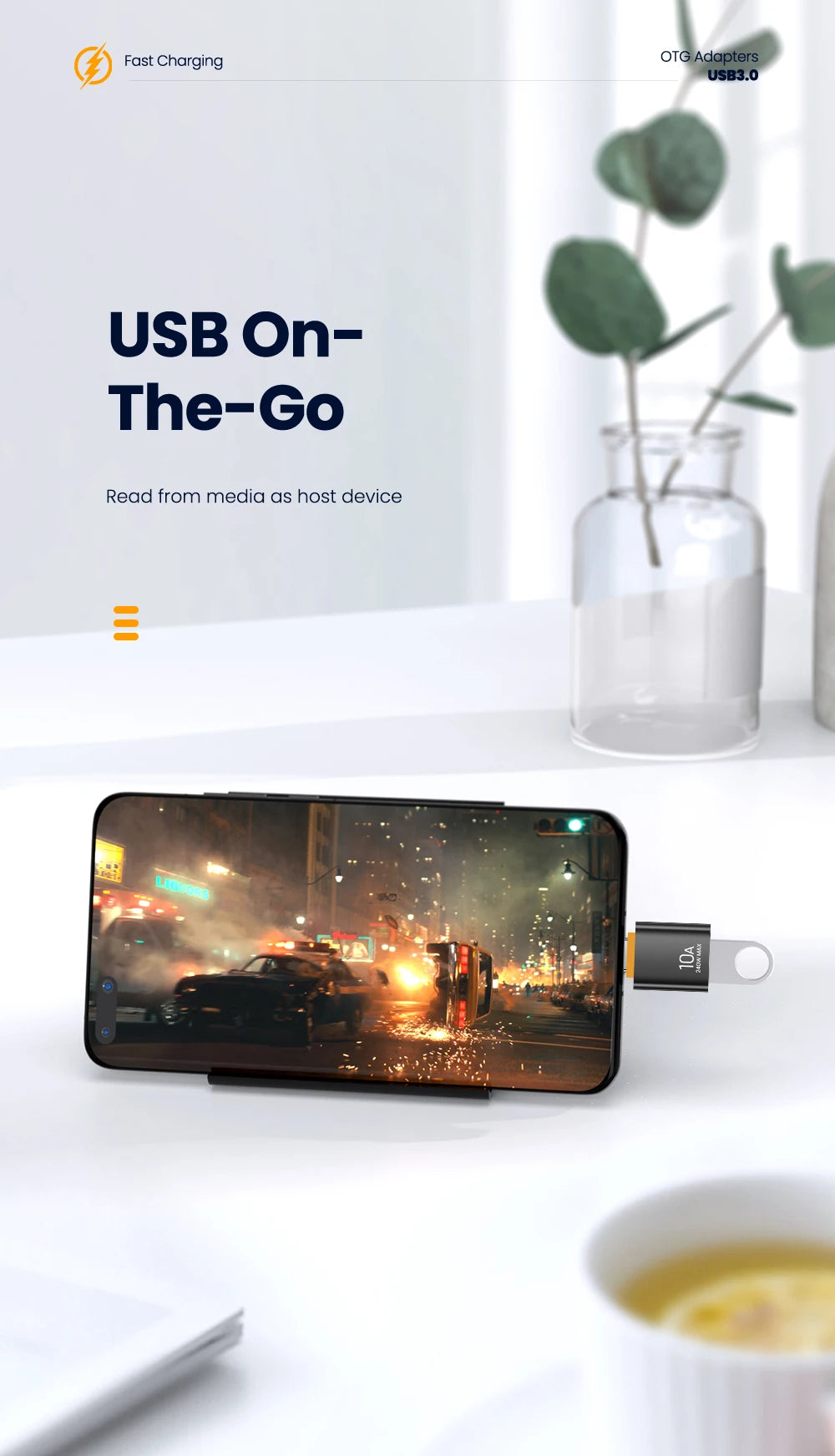 USB 3.0 to USB-C Adapter - Fast Charging & High-Speed Data Transfer OTG - 13