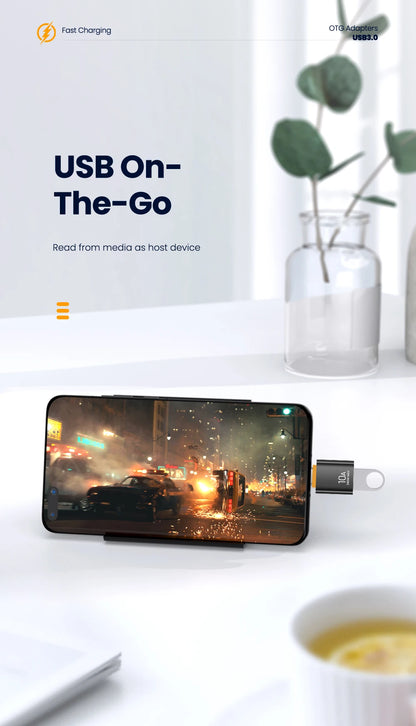 USB 3.0 to USB-C Adapter - Fast Charging & High-Speed Data Transfer OTG