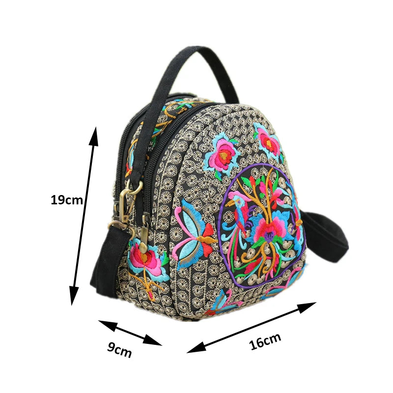 Luxury Bohemian Floral Backpack