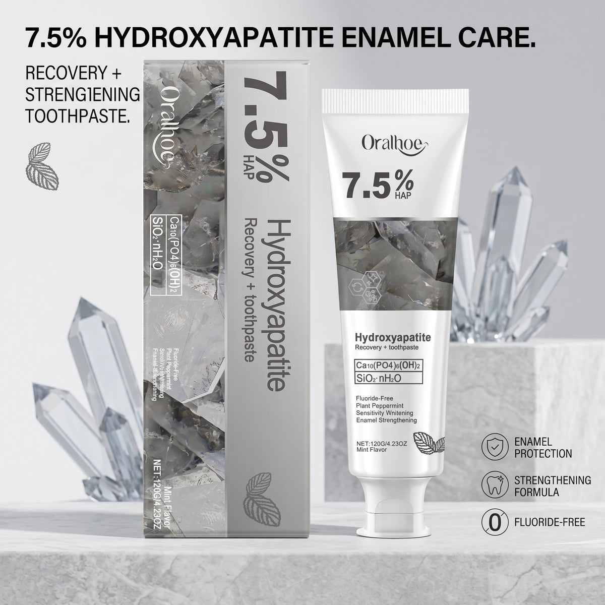 7.5% Hydroxyapatite Enamel Repair & Whitening Toothpaste - Sensitive Teeth Care