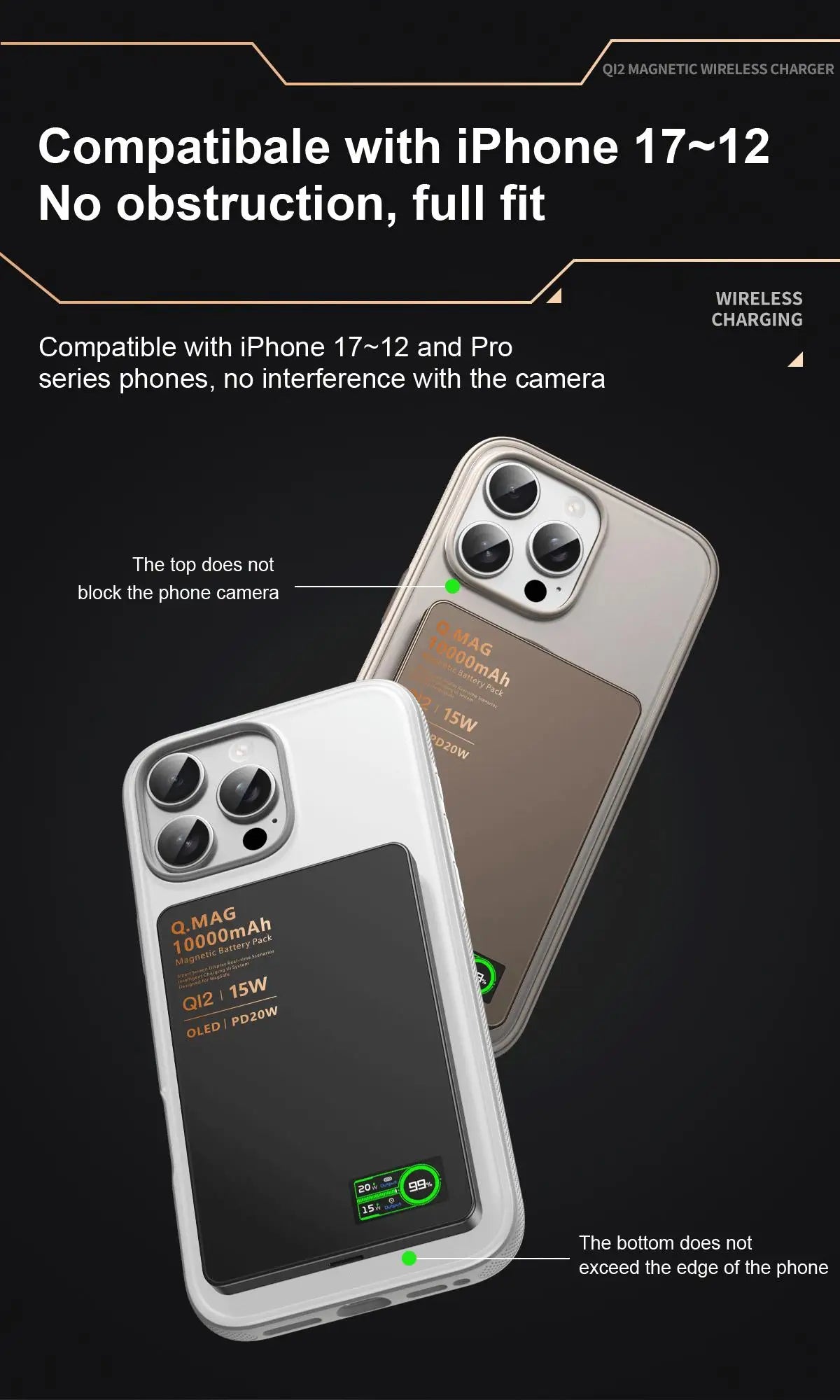 Magnetic Wireless Power Bank 5000mAh/10000mAh for iPhone 16-12 & Watch