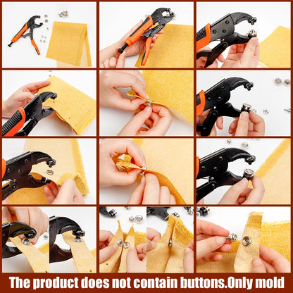 Heavy Duty Snap Installation Pliers - Adjustable Magnetic Fastener Tool for Canvas & Leather