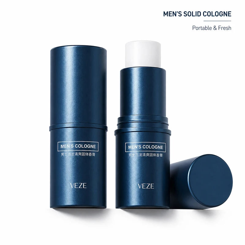 Solid Cologne Stick for Men - Portable Long-Lasting Fresh Scent