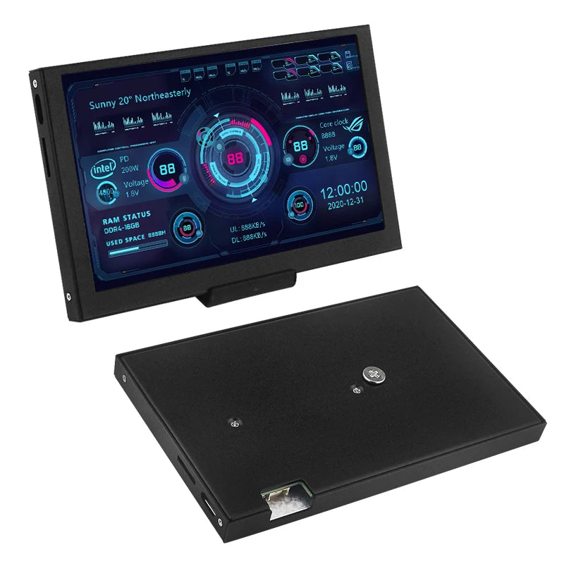 5" IPS PC Hardware Monitor - USB Type-C CPU & GPU Real-Time Stats Display - 5