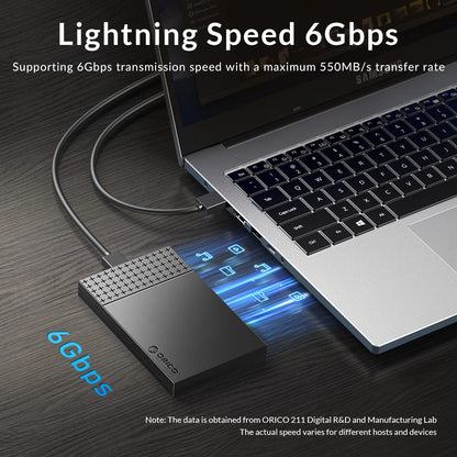 ORICO 2.5" USB-C Hard Drive Enclosure SATA to USB 3.1 SSD/HDD Adapter Case