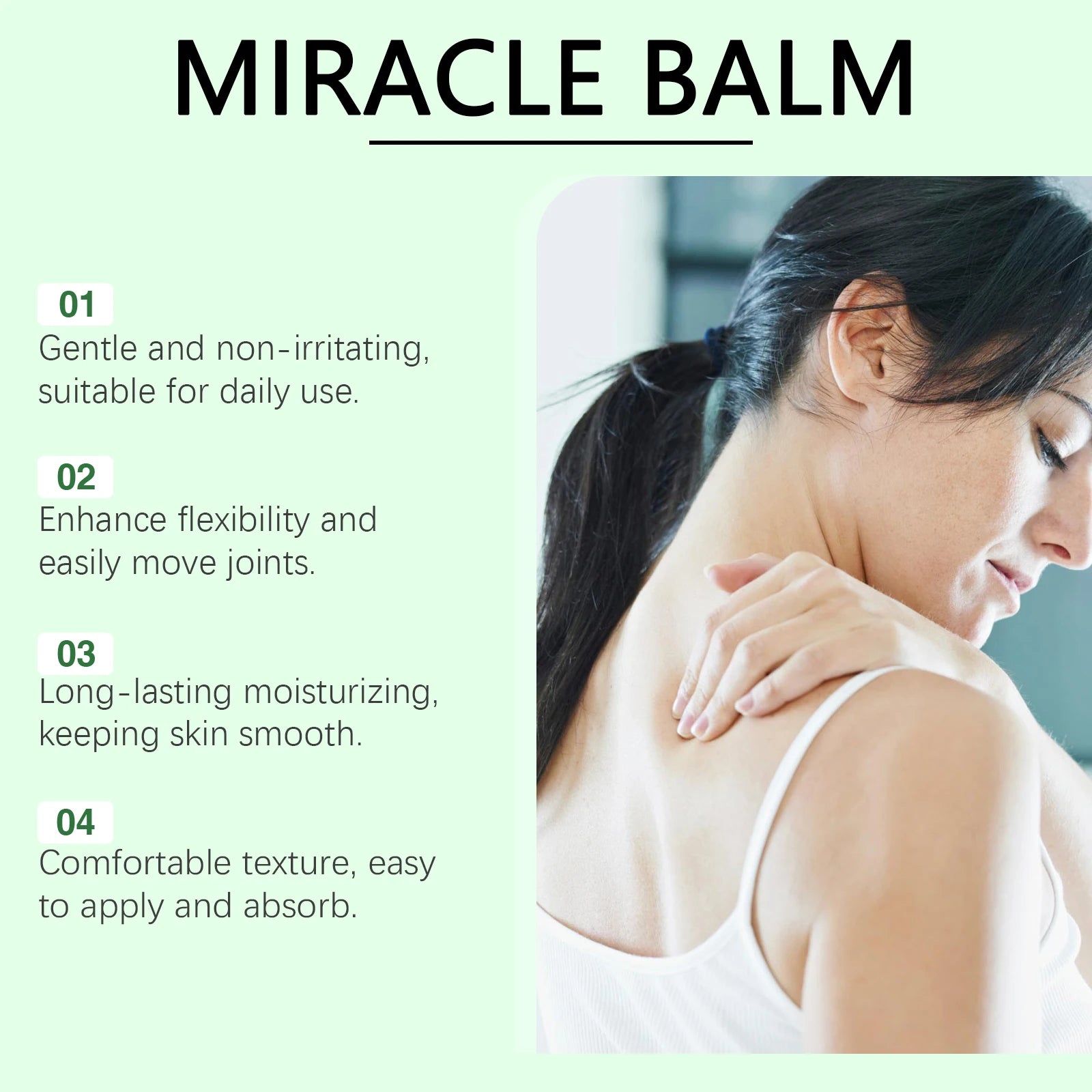 Herbal Joint & Muscle Massage Balm - Soothing Relief Cream for Neck, Back & Knees - 10