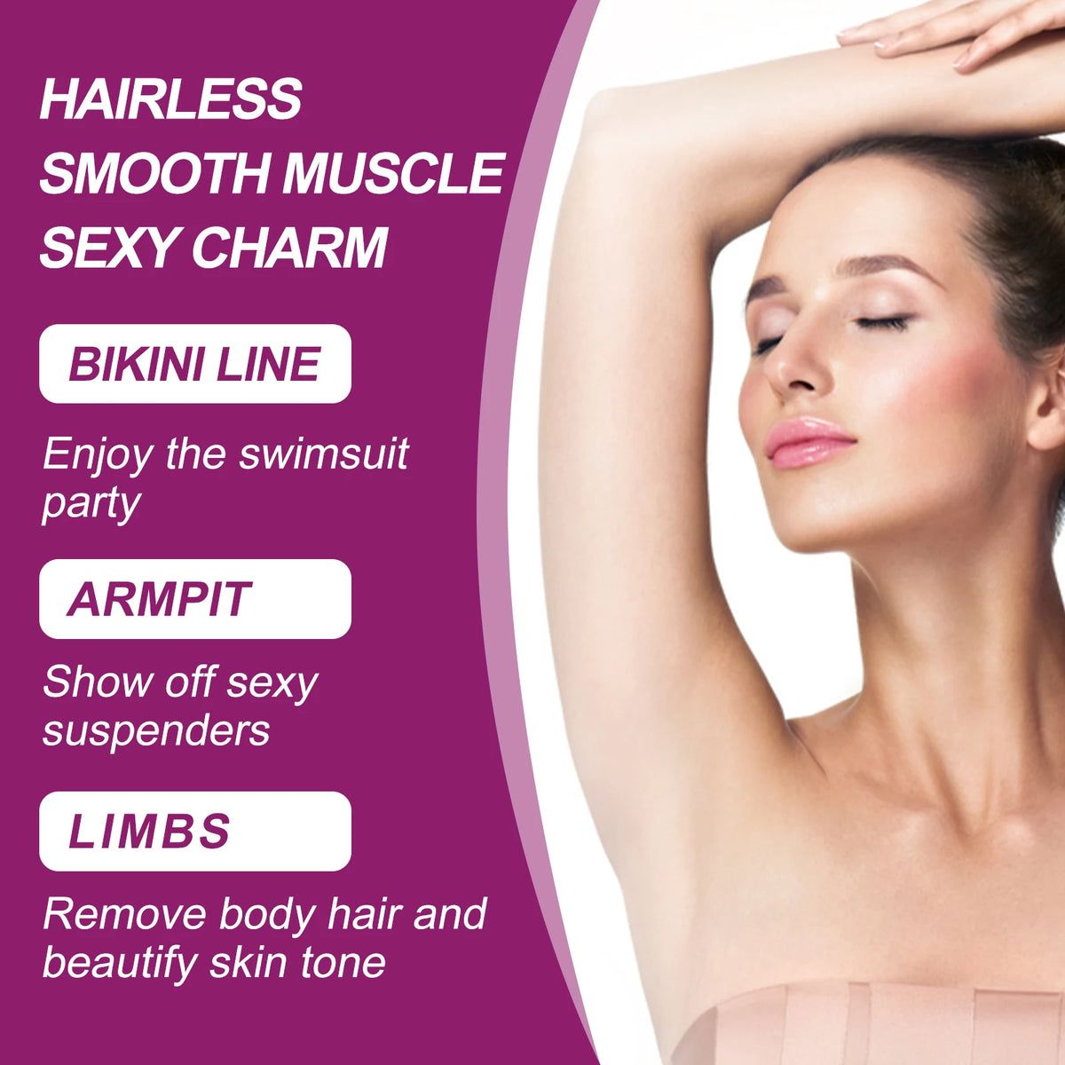 Silky Beauty Hair Removal Spray - Painless Depilatory Mousse for Smooth Skin