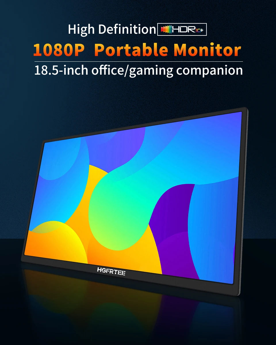 18.5" 120Hz Portable Monitor - 1080P IPS HDR Gaming Display