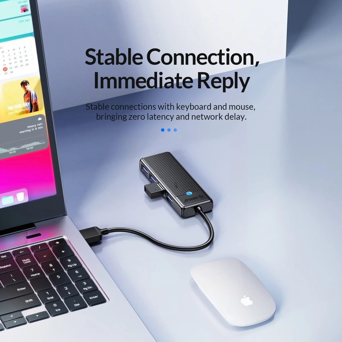 4-Port USB 3.0 Type-C Hub - Ultra-Slim High-Speed Data Expansion Adapter