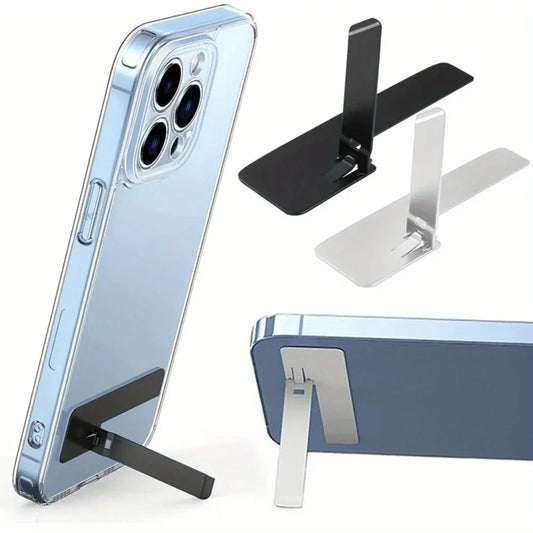 2pcs Ultra-Thin Invisible Phone Kickstand - Universal Folding Metal Desk Stand