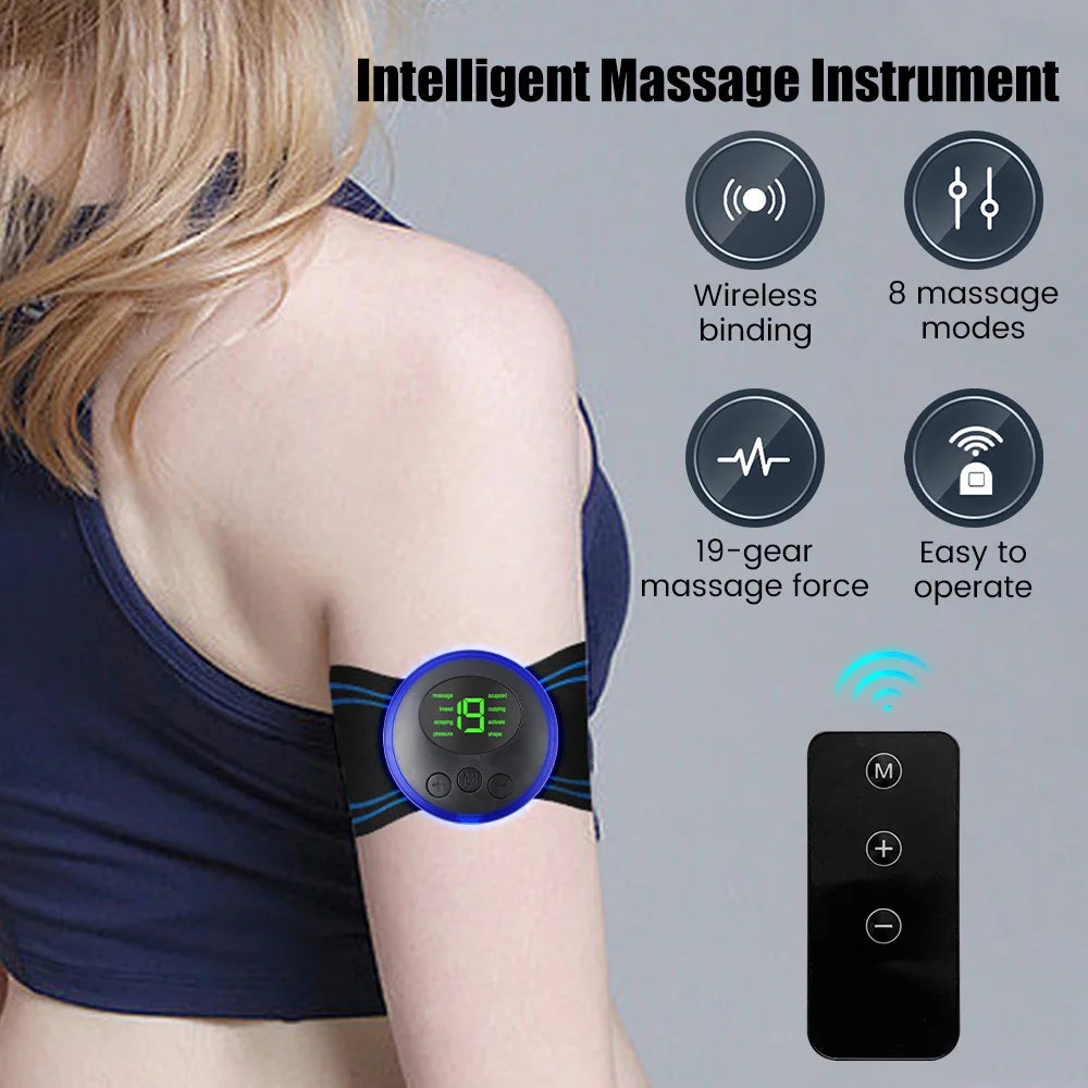 Mini EMS Neck & Body Massager - Portable TENS Muscle Stimulator