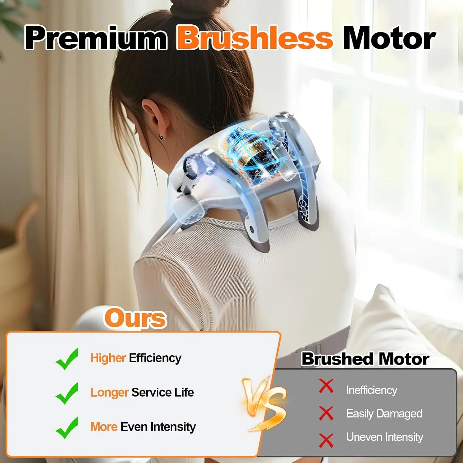 Wireless 6D Deep Tissue Neck & Shoulder Kneading Massager with Heat - 2