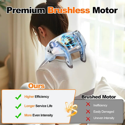 Wireless 6D Deep Tissue Neck & Shoulder Kneading Massager with Heat