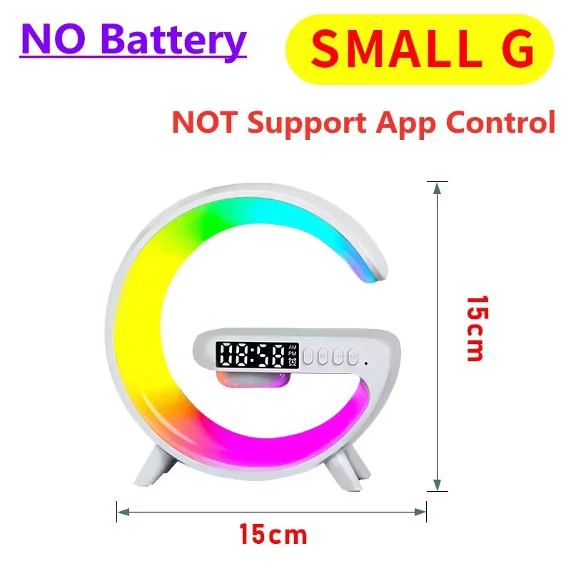 Multifunction 15W Wireless Charger, Bluetooth Speaker & RGB Alarm Clock - 20