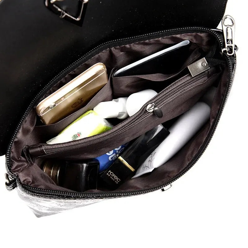Luxury Floral Embossed Clutch Bag