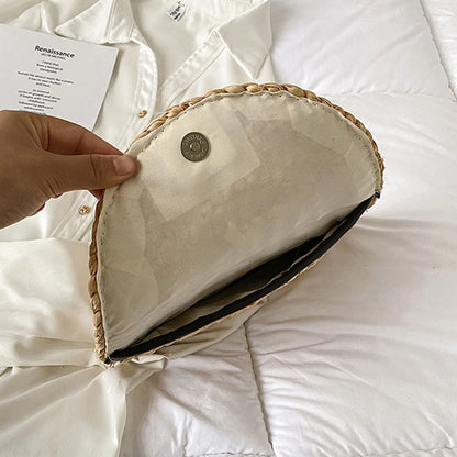 Luxury Woven Straw Clutch