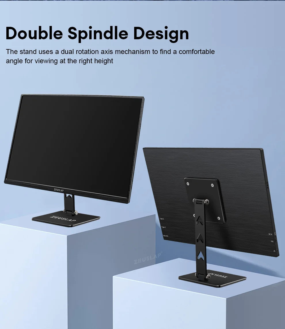 Rotating VESA Monitor Stand - Adjustable Portable Desk Mount Holder - 13