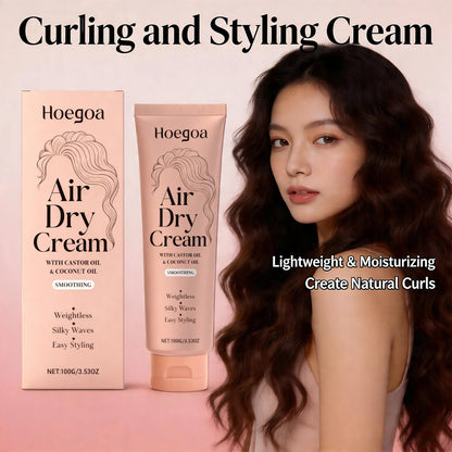 Curl Defining Styling Cream with Castor & Coconut Oil for Natural Waves & Shine