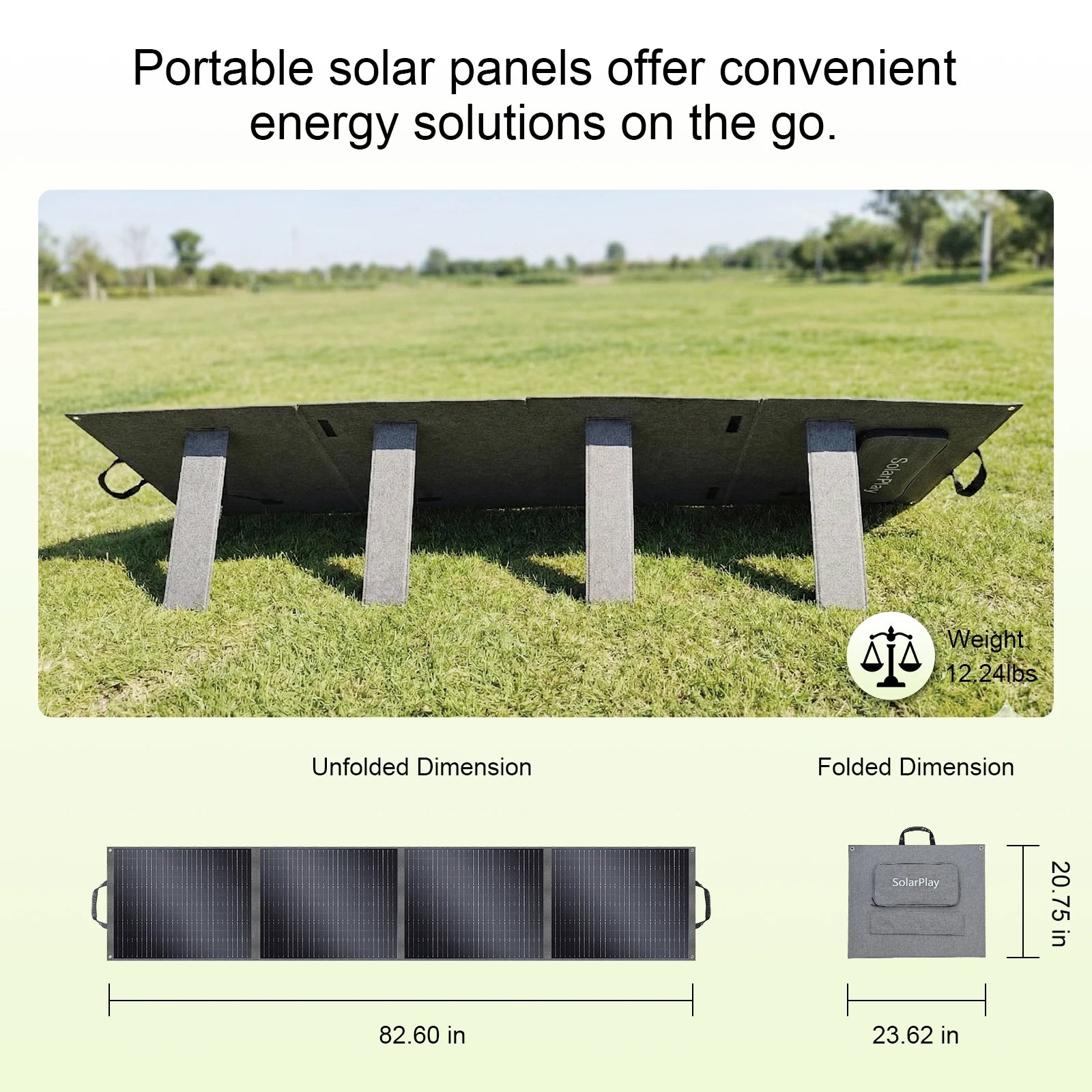 200W Foldable Solar Panel Kit - Portable High-Efficiency Camping Charger - 3