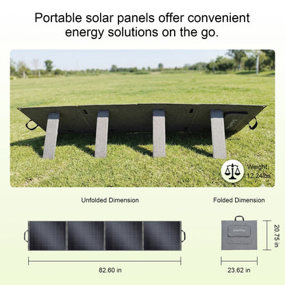 200W Foldable Solar Panel Kit - Portable High-Efficiency Camping Charger