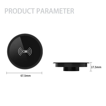 Invisible Desktop Wireless Fast Charger - 15W Embedded Charging Pad