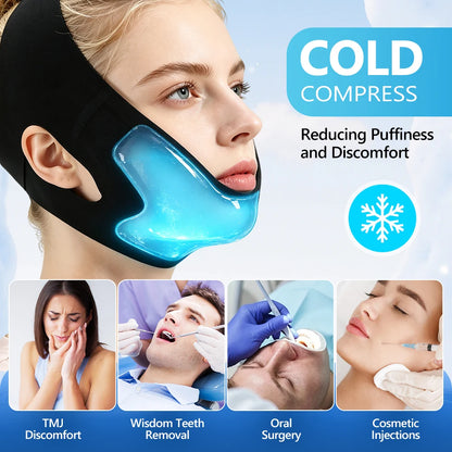 Reusable Face Ice Pack V-Line Lifting Bandage for Chin & Jawline Skin Care