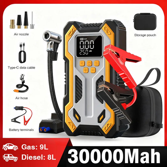 7000A Portable Car Jump Starter & 160PSI Tire Inflator for Emergency