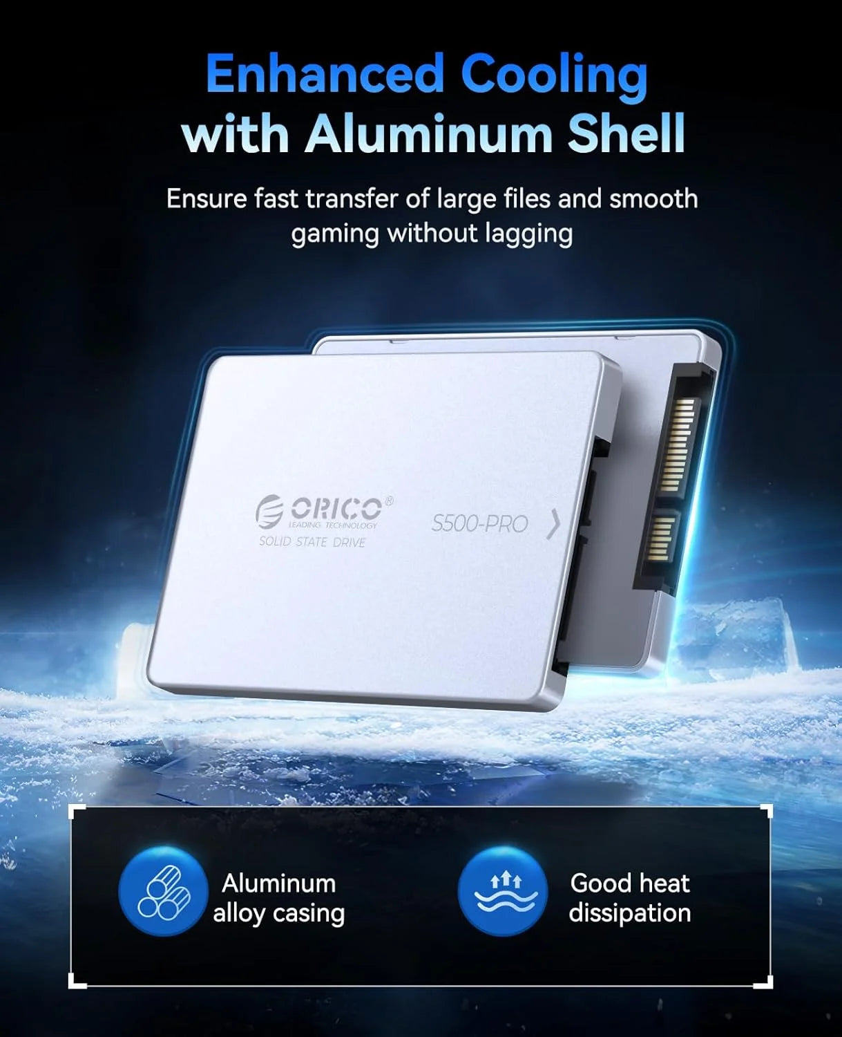 ORICO 2.5" SATA III SSD 1TB 4TB - Fast Aluminum Internal Solid State Drive