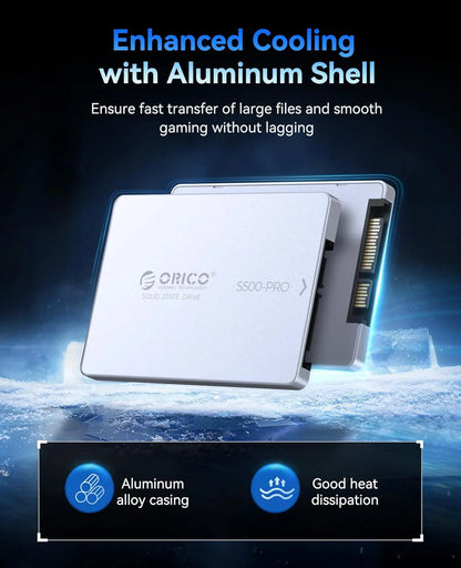 ORICO 2.5" SATA III SSD 1TB 4TB - Fast Aluminum Internal Solid State Drive