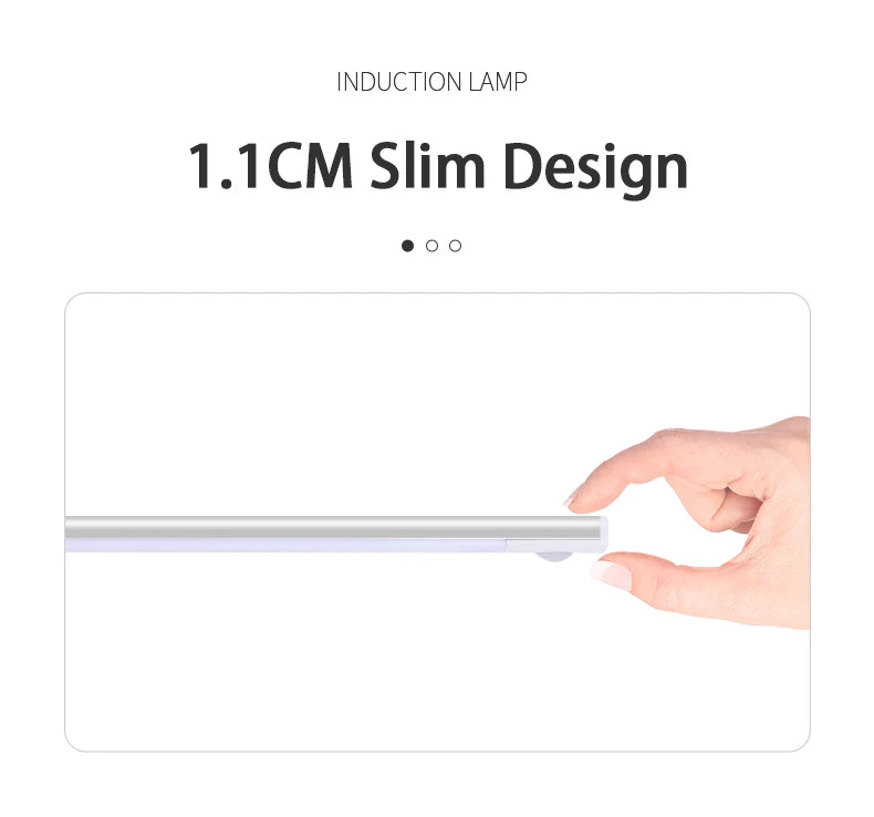 Ultra-Thin Wireless Motion Sensor LED Cabinet Lights - Rechargeable USB Closet Light