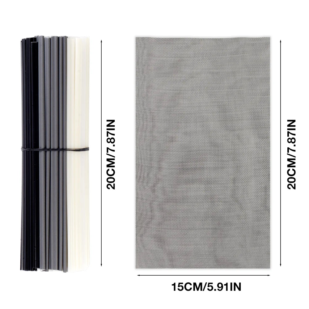 Plastic Welding Repair Kit with Stainless Steel Mesh & Rods for Car Bumper