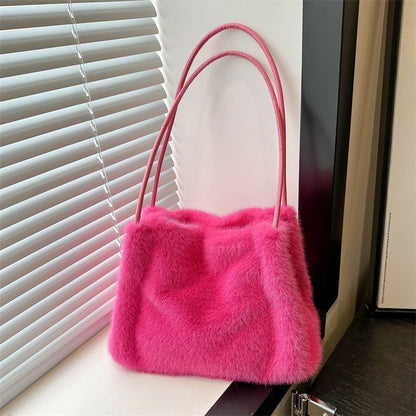 Luxury Plush Chain Handbag