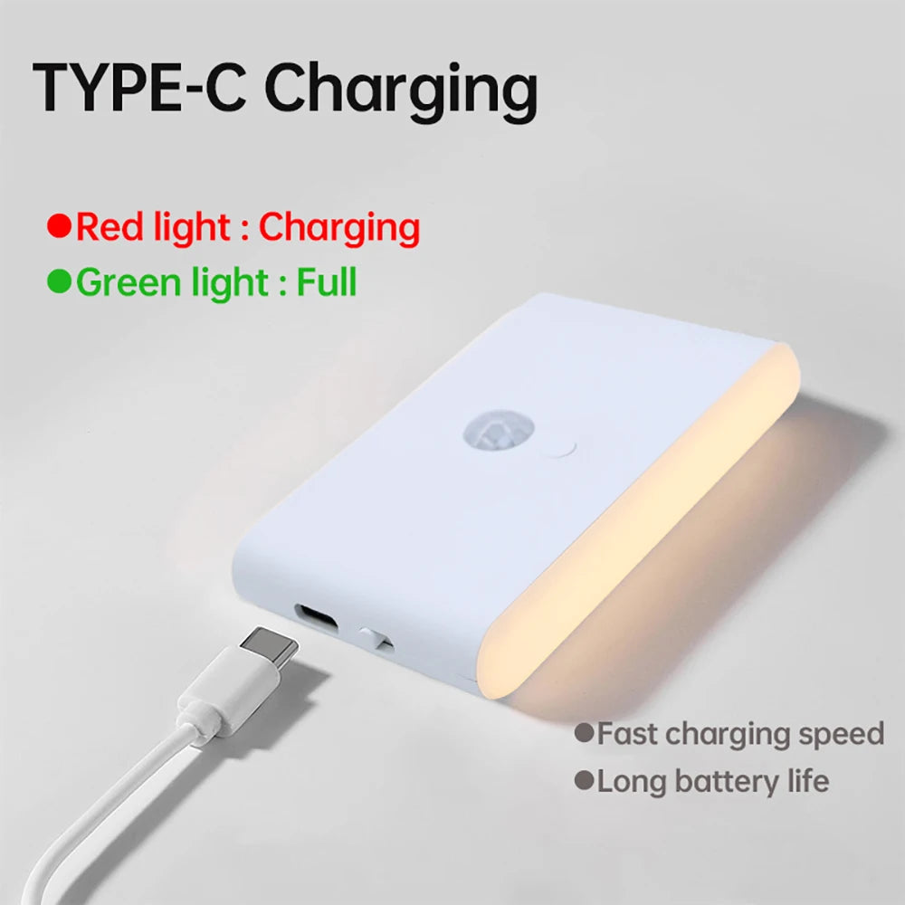 Rechargeable Motion Sensor LED Wall Sconce - Dimmable Color-Changing Night Light - 4