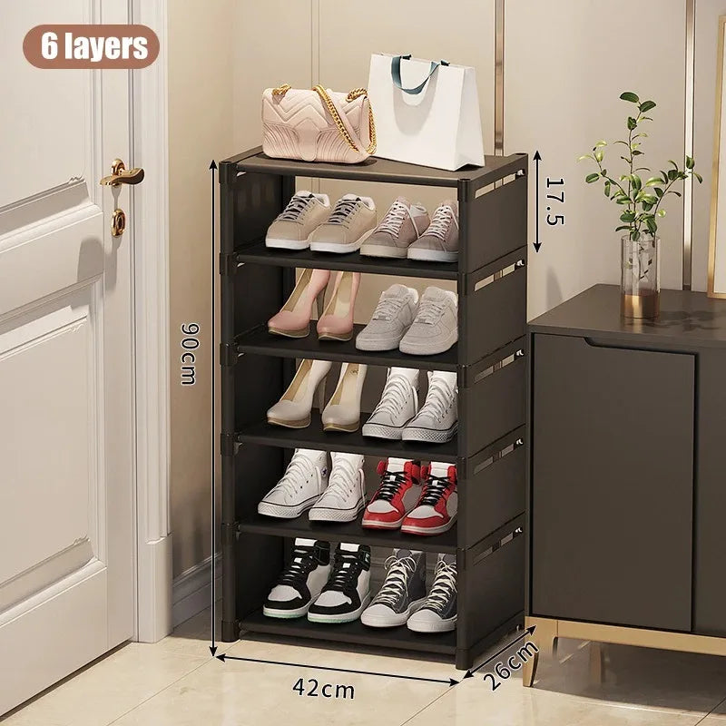 Stackable Narrow Shoe Storage Rack Organizer - 23