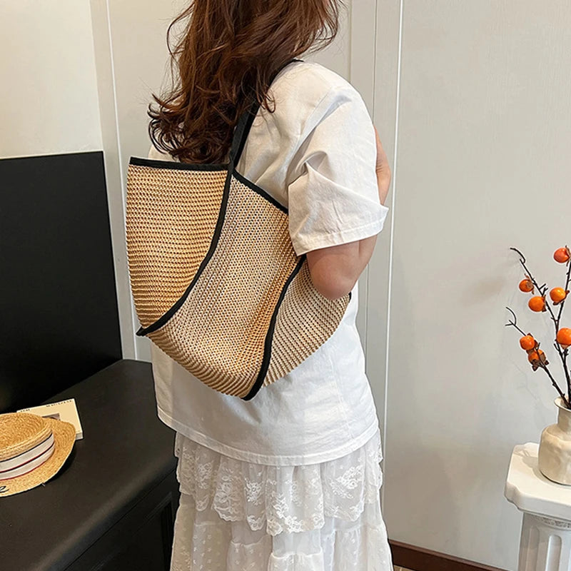 Luxury Bohemian Straw Tote