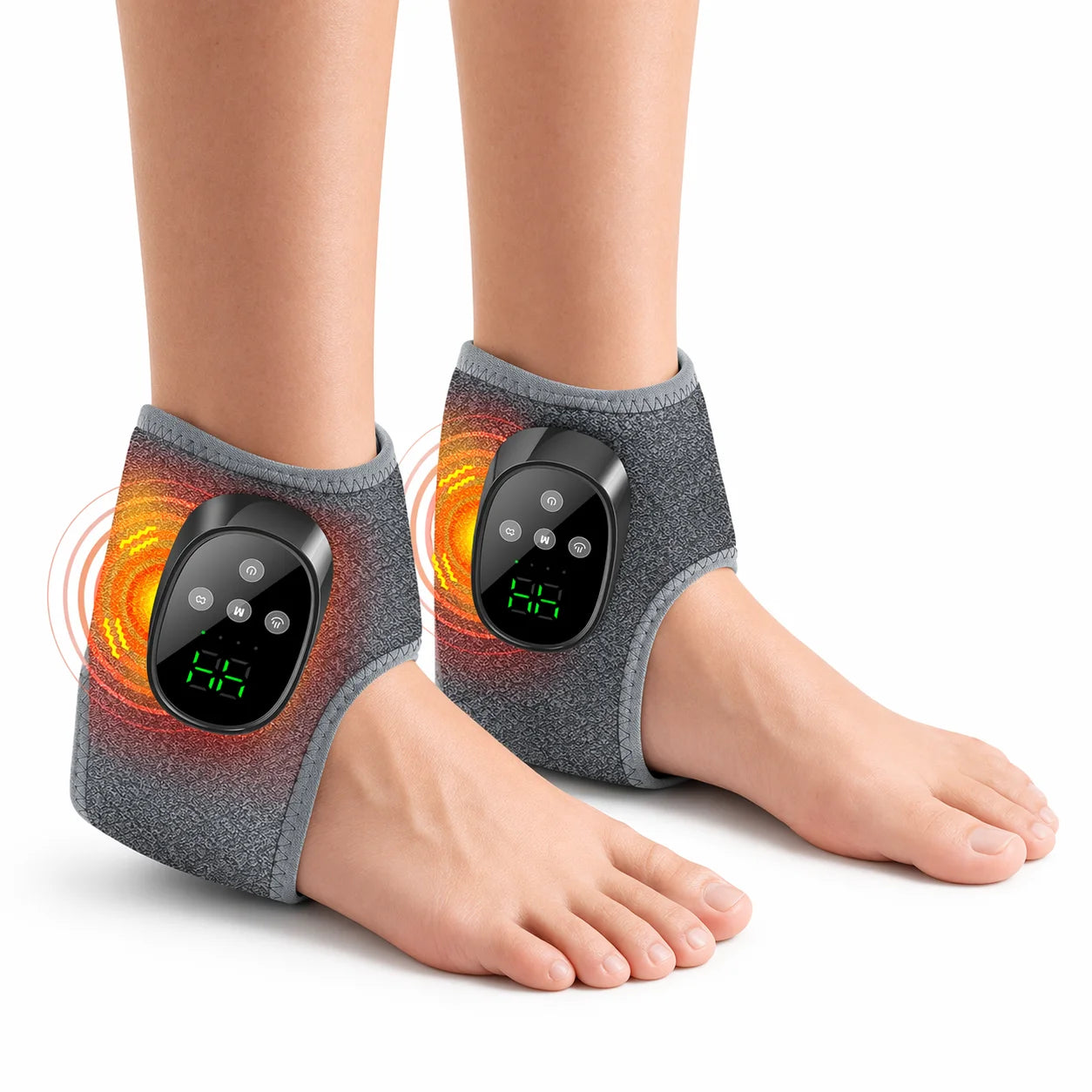 Wireless Heated Ankle & Foot Massager with Vibration Therapy for Pain Relief - 22